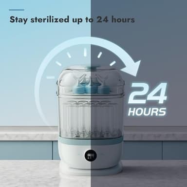 Papablic Bottle Sterilizer and Dryer Pro Max, 13 Bottles Extra-Large Capacity for Big Family, Electric Steam Bottle Sanitizer for Baby Bottles, Parts & Other Newborn Essentials - Image 7