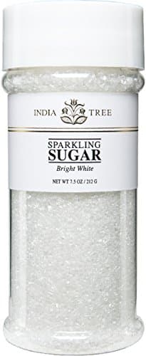 India Tree White Sparkling Sugar, 7.5 oz | Decorating Sugar for Baking & Confections - Image 1