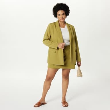 The Drop Women's Blake Long Blazer, Olive Oil XXL, Plus Size - Image 7