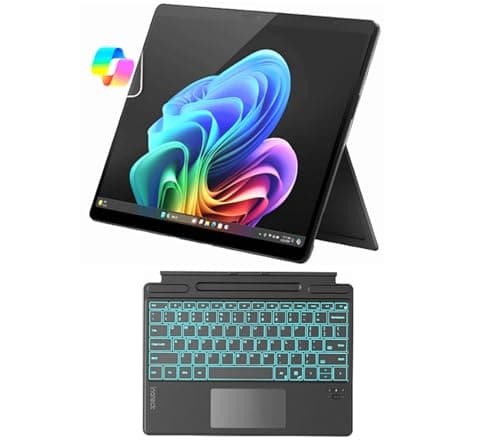 Microsoft Surface Pro 11 2024, 13-inch Touchscreen 2-in-1 Laptop, Snapdragon X Plus, 16GB, 512GB, with Inateck Bluetooth Backlit Keyboard with Touchpad & Pen Holder – 2-in-1 Laptop & Tablet (Black) - Image 1