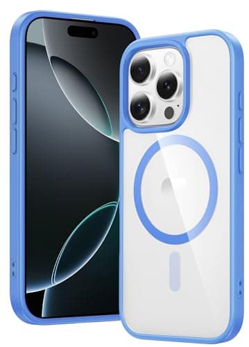 FNTCASE for iPhone 16 Pro Case: iPhone 16 Pro Phone Clear Case Magnetic Military Grade Drop Protection Anti Yellowing Cell Phone Cover - Shockproof Protective Bumper Transparent Cases(E-Ultramarine) - Image 1