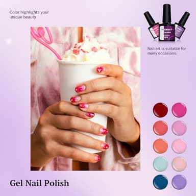 phoenixy 24 PCS Gel Nail Polish Set, Spring 21 Colors Gel Nail Polish Kit with Base Glossy Matte Top Coat Black Gray Red Nail Kit Gifts for Women PCA9024 - Image 6