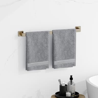 20-Piece Brushed Gold Bathroom Accessories Set – 23.6" Towel Bar, Towel Ring, Toilet Paper Holder & Hooks, Wall Mounted Bathroom Hardware, Rust & Corrosion-Resistant, Ideal for Modern Bathrooms - Image 2