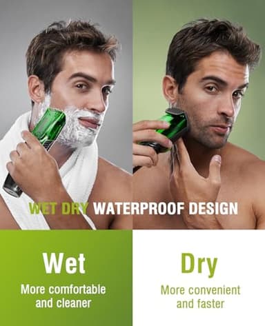 SHPAVVER Beard Trimmer for Men: Vacuum Mustache Trimmer IPX7 Waterproof- Rechargeable Electric Beard Cutting Kit with Adjustable Length Comb- Built-in Vacuum for Sideburns, Stubble - Image 3