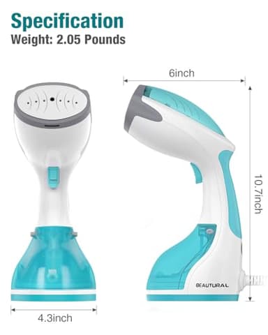 BEAUTURAL Steamer for Clothes, Portable Handheld Garment Fabric Wrinkles Remover, 30-Second Fast Heat-up, Auto-Off, Large Detachable Water Tank - Image 7