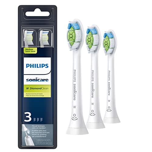 Philips Sonicare W DiamondClean - Genuine Replacement Electric Toothbrush Heads, White, 3 Pack, HX6063/65 - Image 1