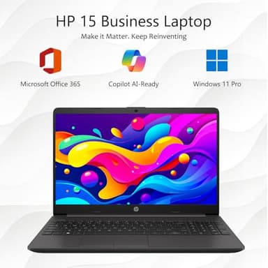 HP 15 Laptop (Include 1 Year Office 365), 16GB RAM, 1TB SSD, 15.6" FHD 1080p IPS Display, AMD Dual Core Processor, Ethernet Port RJ-45, SD Card Reader, Windows 11 Pro, WOWPC Recovery USB - Image 2