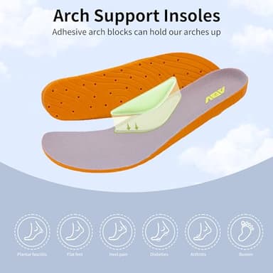 ephiza Womens Wide Toe Box Walking Shoes with Arch Support Plantar Fasciitis Tennis Sneakers Orthotic Shoes for Pain Relief PurpleGrey US 7 - Image 3