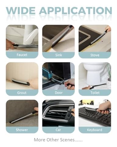 SXhyf Crevice Cleaning Brush - Grout Scrub Brush, House Cleaning Supplies, Gap Cleaning Tools, Home Essentials, Gifts for Women Men, Hard Bristle Crevice Cleaner Brush for Household Use, Bathroom - Image 7