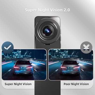 3 Channel Dash Cam Front and Rear Inside, Free 64G SD Card, Triple Dash Camera for Cars, 2.5K UHD Vital Dash Cam, 3.18" IPS Large Screen, IR Night Vision, 24/7 Recording Parking Mode Monitor（Black） - Image 6