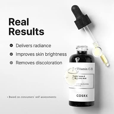 COSRX Pure Vitamin C 23% Serum with Vitamin E & Hyaluronic Acid, Brightening & Hydrating Facial Serum for Fine Lines, Uneven Skin Tone & Dull Skin, 0.7oz/20g, Korean Skin Care - Image 5