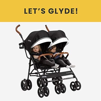 Jeep PowerGlyde Plus Side x Side Double Stroller by Delta Children, Black - Image 6