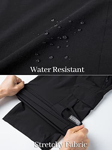 MAGCOMSEN Workout Shorts Men with Pockets Cargo Shorts Basketball Shorts Fishing Long Shorts Sweat Shorts Hiking Pants Mens 3/4 Capri Pants Black - Image 6