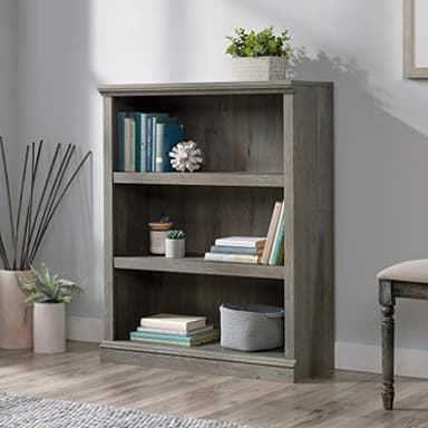 Sauder Miscellaneous Storage 3-Shelf Bookcase/ Book shelf, Mystic Oak finish - Image 2