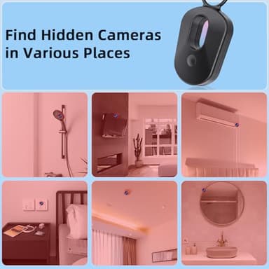 Hidden-Camera-Detectors [2025 Upgraded] Anti-Spy Anti-Bug Camera Detector Spy Camera Finder,720H Rechargeable Battery Infrared Scanning Portable for Travel,Hotel,Bathroom,Office,Car,AirBnb(1 Pack) - Image 5