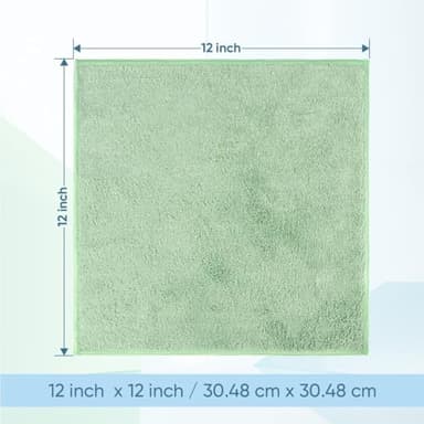 HOMEXCEL Microfiber Washcloths 12 Pack, Highly Absorbent and Soft Face Towel, Multi-Purpose Wash Cloths for Bathroom, Gym, Hotel, Spa and Kitchen, Multicolor 12x12 Inch - Image 5