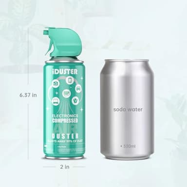 Compressed Canned Air Duster for Computer - iDuster Disposable Electronic Keyboard Cleaner for Cleaning Duster, 2PCS(3.5oz) - Image 5