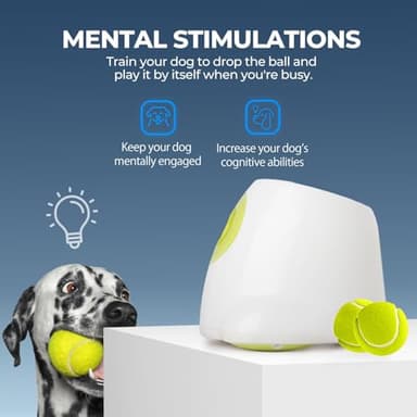 ALL FOR PAWS Automatic Dog Ball Launcher for Medium to Large Dogs, Interactive Tennis Ball Thrower, Rechargeable Dog Toy Mental Stimulation Training Game for Energetic Dogs - Image 2
