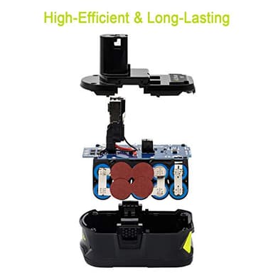 KINGTIANLE 1pack 6.0Ah 18V Replacement Battery for Ryobi 18V Lithium P102 P103 P105 P107 P108 P109 Ryobi ONE+ Cordless Tool - Image 5