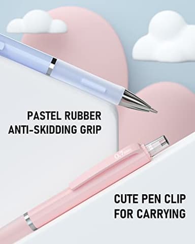 Nicpro 6PCS Pastel Mechanical Pencil Set, Cute Mechanical Pencils 0.5 mm & 0.7 mm & 0.9 mm with 360PCS HB Lead Refills, Eraser, Eraser Refill for Student Writing Drawing Sketching Drafting with Case - Image 5