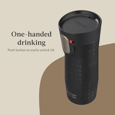 Contigo x Ally Love Stainless Steel Vacuum-Insulated Travel Mug with Autoseal and Easy Clean Lid, Spill-proof, Keeps Drinks cold 24 hrs & hot for 11 hrs, BPA Free, 16oz., West Loop 3.0, Licorice - Image 6