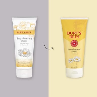 Burt's Bees Face Wash, Deep Facial Cleansing Cream, College Back to School Dorm Essentials, All Natural Cleanser with Chamomile, 6 Ounce (Pack of 3) (Packaging May Vary) - Image 2