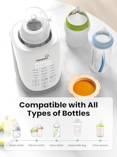 GROWNSY Nutri Bottle Warmer with Innovative Auto-Lift Feature, 10-in-1 Fast Baby Bottle Warmer with Night Light, Retain Nutrients Milk Warmer for Breastmilk&Formula - Image 8