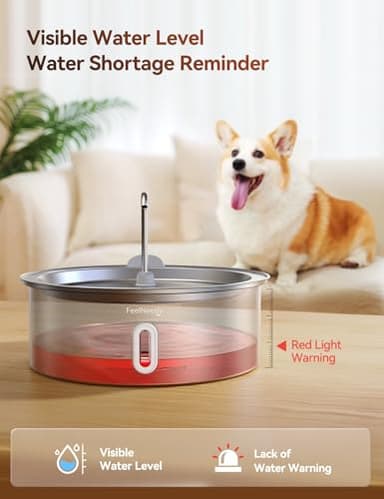 FEELNEEDY 7L/1.8Gal Stainless Steel Dog Water Fountain, for Large Dogs, Cats, Multi-Pets, Ultra Quiet with 5-Layers Filtration, Pet Dog Water Bowl Dispenser, 236 fl oz with 2 Filters (FN-W14) - Image 4