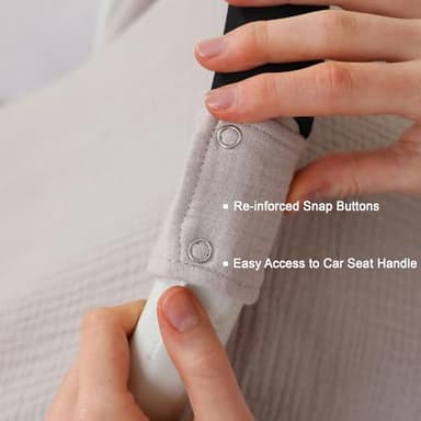 100% Muslin Cotton Car Seat Cover Baby, Carseat Canopy Cover, Universal Fit Stroller Covers for Boys and Girls (Summer Wheat) - Image 6