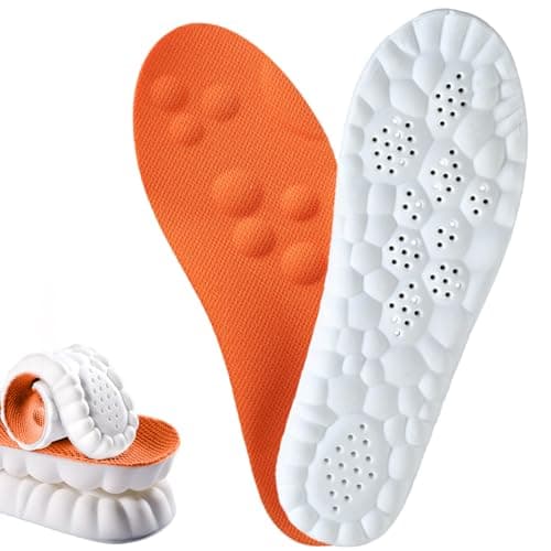 4D Cloud Soles Memory Foam Insoles for Men &Women,Adjustable Size 4D Memory Foam. Arch Suppor Shoe Inserts with Acupressure Massage - Image 1