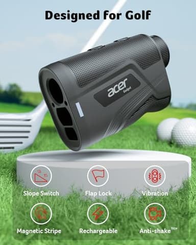 Acer Golf Rangefinder with Slope - 800Yards Range Finder for Hunting, 6X Magnification with Flag Pole Locking Vibration, Rechargeable Battery with Magnet Stripe Golf Accessories for Men, Gifts - Image 7