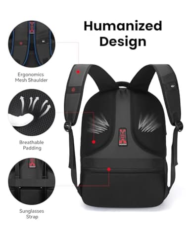 CROSSGEAR Large Travel Backpack Waterproof Laptop Bag Airline Approved Business Office Work Computer Casual Daypacks TSA Lock Anti-Theft Bookbag with USB Port Fit 17.3 inch Laptops for Men Women - Image 7