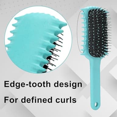 Curly Hair Brush, Volume Curl Defining Brush for Detangling Shaping and Styling Women's Curls, Reduce Pulling (Green) - Image 3