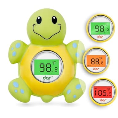 Baby Bath Thermometer, Digital Water Temperature Thermometers with 3 Color Backlit and Temperature Warning, Safety Bath Tube Thermometers Floating Toy for Infant, Toddler - Image 1