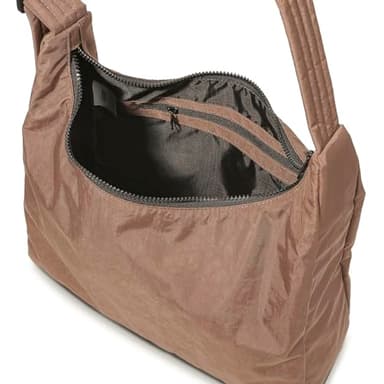 Large Nylon Shoulder Bag with Adjustable Quilted Strap – Fits 13" Laptop, Interior Zip Pocket - Image 4