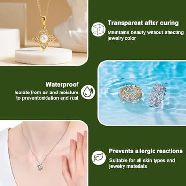 1DFAUL 50ml Jewelry Protective Coating, Jewelry Sealant Tarnish Protection Maintain Brilliant Luster, Against Wear & Oxidation, Suitable for Metals, Gemstones - Image 4