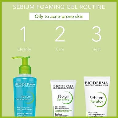 Bioderma - Sébium - Foaming Gel Pump - Cleansing and Make-Up Removing - Skin Purifying - for Combination to Oily Skin 16.91 Fl Oz (Pack of 1) - Image 4