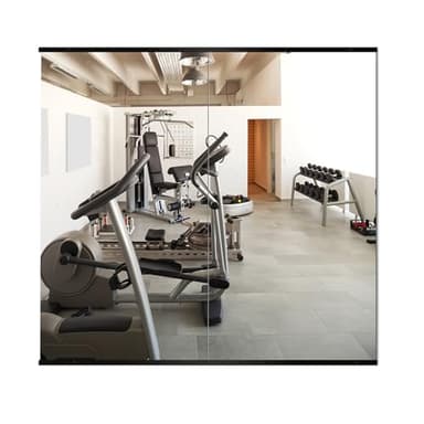 Delma Home Gym Mirror, 54''x30''x2PCS, Large Full Body Glass for Yoga, Frameless Wall Mounted, for Garage, Bedroom, Bathroom (Glass - 54'' x 30'' - 2PCS) - Image 1