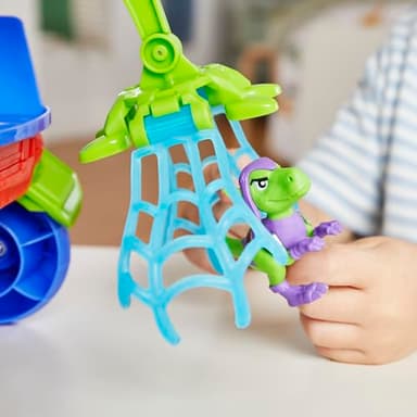 Spidey and his Amazing Friends Marvel Dino-Webs Crawler Toy Car Playset, Spider-Man & Goblin Raptor 4-Inch Action Figures, Kids Ages 3 & Up - Image 7