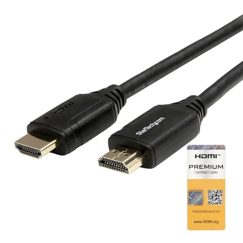 StarTech.com 10ft (3m) HDMI 2.0 Cable, 4K 60Hz High Speed HDMI Cable w/Ethernet, HDR10, UHD HDMI Cord, M/M Gripping - Image 1