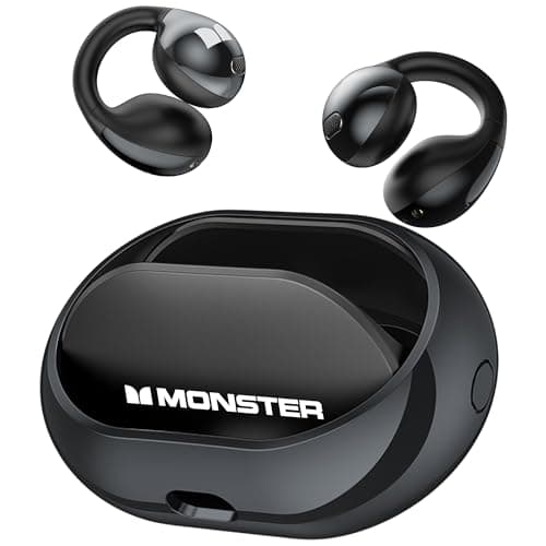 Monster Open Ear AC600 Headphones, Bluetooth 5.4 Wireless Earbuds with HiFi Stereo, Clip-On Earbuds with ENC Clear Call, 21H Playtime, Touch Control, IPX6 Waterproof Wireless Headphones for Sport - Image 1