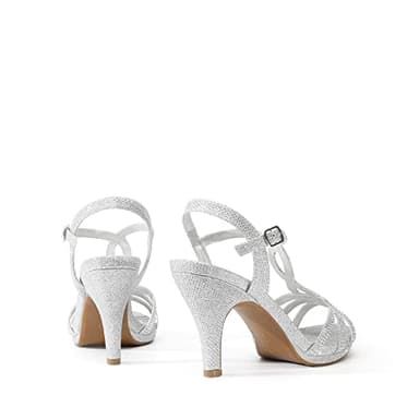 DREAM PAIRS Women's Kitten Heels Open Toe Stilettos Rhinestone Heels for Dressy Wedding,Size 8.5,Silver,AMORE_3 - Image 3