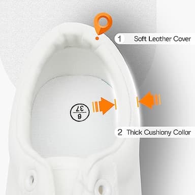 Shupua Canvas Shoes for Women White Canvas Sneakers Womens Casual Shoes Low Top Black Sneakers Comfortable Tennis Shoes(White.us9) - Image 3