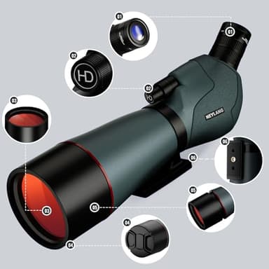 25-75x70 Spotting Scope - Spotter Scopes with Tripod Phone Adapter Waterproof HD Scope for Bird Watching Wildlife Scenery - Image 7