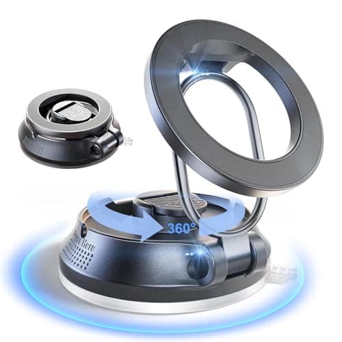 SUPERONE for Magsafe Car Mount [Powerful Suction] Magnetic Phone Holder for Car Dash Windshield, Suction Cup Phone Mount for iPhone 17/16 Pro Max Plus 15 14 13 12/Magsafe Case/All Car Models - Image 1