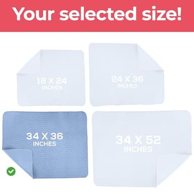 Utopia Bedding Washable Underpads 34" x 36" (Pack of 4), Waterproof Reusable Heavy Absorbency Incontinence Bed Pads for Adults, Kids, Elderly and Pets, Bedwetting Pads for Sofa and Couch (Blue) - Image 4