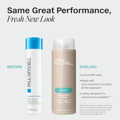 Paul Mitchell Shampoo Three, Clarifying Shampoo, Cleanses Impurities + Removes Chlorine, For All Hair Types, Great For Swimmers, 33.8 fl. oz - Image 2