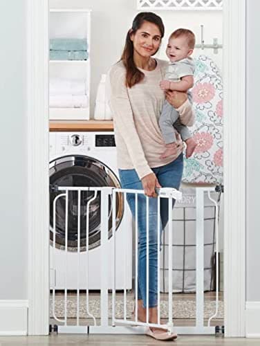 Regalo 38.5-Inch Extra Wide Baby Gate – Pressure Mount Baby and Pet Safety Gate for Bottom of Stairs & Doorways – Tested and Trusted, American Designed, American Owned - Image 1