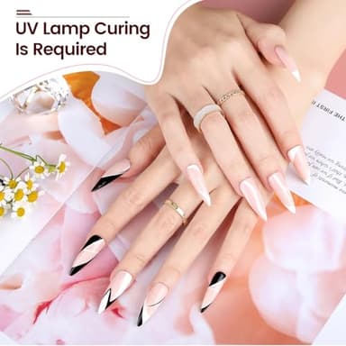 JODSONE 10pcs Nail Art Gel Liner,3D Effect Gel Nail Polish Thin Brush Painted DIY at Home Salon Design Gift for Girls - Image 7