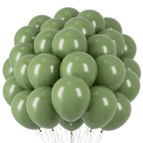 Voircoloria Sage Green Balloons, 66pack 12inch Olive Green Latex Party Balloons for Baby Shower, Graduation, Wedding, Birthday, Bridal Shower, Anniversary Party Decorations - Image 1